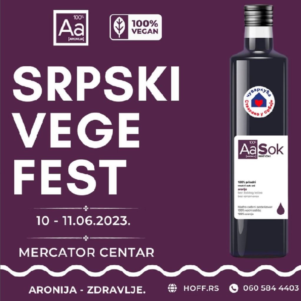 Srpski VEGE Festival 10 11 06 2023 Hoff doo aronija