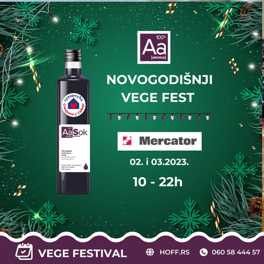 Aronija HOFF na Novogodišnji VEGE Fest